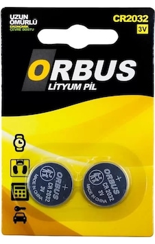 Sh Orbus Cr2032 3 Volt Lityum Para Pil 2'li Paket Najmaddin Sh Orbus Cr2032 3 Volt Lityum Para Pil 2'li Paket Najmaddin