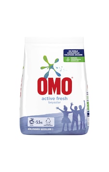 Omo Matik Active Fresh Beyazlar için Toz Çamaşır Deterjanı 5500 G Omo Matik Active Fresh Beyazlar için Toz Çamaşır Deterjanı 5500 G