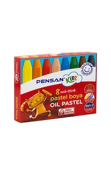 Pensan Kidz Pastel Boya 8li - 3 Adet Çok Renkli
