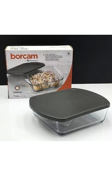 Paşabahçe 59854 Borcam Gri Kapaklı Fırın Tepsisi 21x16cm Paşabahçe 59854 Borcam Gri Kapaklı Fırın Tepsisi 21x16cm