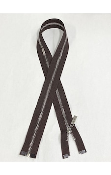 Demir Diş Kaban Mont Fermuarı / 70 Cm / Kahverengi / Gümüş Diş Demir Diş Kaban Mont Fermuarı / 70 Cm / Kahverengi / Gümüş Diş