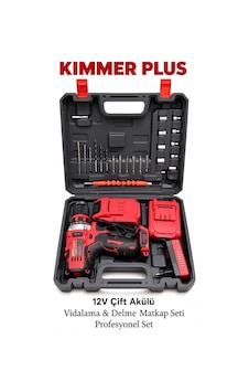 Kımeer Plus 12v Şarjlı Matkap Vidalama Seti Darbeli/çantalı Kımeer Plus 12v Şarjlı Matkap Vidalama Seti Darbeli/çantalı