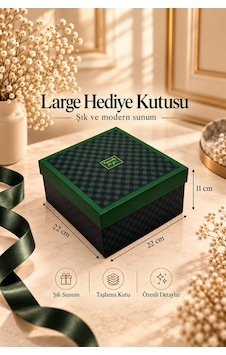 Kolix Hediyelik 3'lü Dekoratif Kutu Yeşil-siyah İskoç Desen Premium Paketleme Kutusu Kolix Hediyelik 3'lü Dekoratif Kutu Yeşil-siyah İskoç Desen Premium Paketleme Kutusu