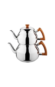 Özkent K-318 Marmaris Ahşap Saplı Aile Boy 4,9 Litre Çelik Çaydan Özkent K-318 Marmaris Ahşap Saplı Aile Boy 4,9 Litre Çelik Çaydan