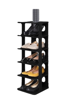 Luxury Shoe Rack Siyah 5 Katlı Lüks Plastik Ayakkabılık