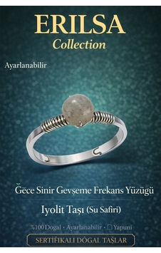 Sertifikalı Gece Sinir Gevşeme Frekans Yüzüğü İyolit Taşı Ayarl Çok Renkli Sertifikalı Gece Sinir Gevşeme Frekans Yüzüğü İyolit Taşı Ayarl Çok Renkli