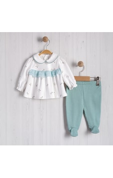 Lamato Baby Kelebek Baskılı Şifon Fırfırlı Bebe 2'li Kız Takım Mint Lamato Baby Kelebek Baskılı Şifon Fırfırlı Bebe 2'li Kız Takım Mint