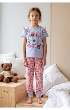 Remsa Kız Çocuk Kısa Kol Baskılı Penye Pijama Takımı 2624 Bebe Mavisi Bebe Mavi Remsa Kız Çocuk Kısa Kol Baskılı Penye Pijama Takımı 2624 Bebe Mavisi Bebe Mavi