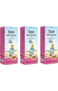 Ocean Balık Yağı Şurup Karışık Meyve Aromalı 150 ML 3 Adet Ocean Balık Yağı Şurup Karışık Meyve Aromalı 150 ML 3 Adet