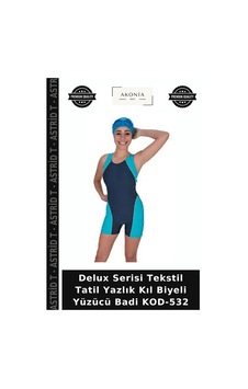 Astrid T Delux Serisi Tekstil Tatil Yazlık Kıl Biyeli Yüzücü Badi Kod-532 Çok Renkli