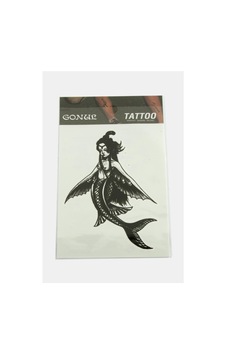 Deniz - 496 - Kızı Tattoo Dövme - Spt-gld - Sticker Beyaz