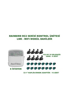 Rainbird Rc2-8 İstasyon İç Mekan Kontrol Ünitesi 100 Hv Selenoid Vanalı Set