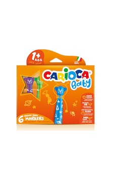 Carioca Teddy Bebek Süper Yıkanabilir Keçeli Boya Kalemi 6'Lı Carioca Teddy Bebek Süper Yıkanabilir Keçeli Boya Kalemi 6'Lı