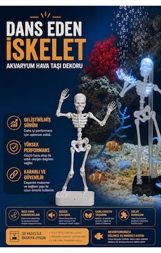 3d Baskı Dans Eden İskelet Akvaryum Hava Taşı Dekoru Hareketli Oksijen Taşı Akvaryum Aksesuarı Ne 3d Baskı Dans Eden İskelet Akvaryum Hava Taşı Dekoru Hareketli Oksijen Taşı Akvaryum Aksesuarı Ne