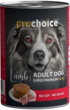 Pro Choice Kuzu Etli Sekersiz Ezme Yetiskin Köpek Konservesi 400gr Pro Choice Kuzu Etli Sekersiz Ezme Yetiskin Köpek Konservesi 400gr