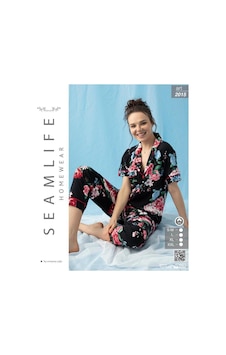 Seamlife Kadın Kısa Kol Dokuma Gömlek Pijama Takımı Koyu Siyah Seamlife Kadın Kısa Kol Dokuma Gömlek Pijama Takımı Koyu Siyah