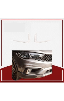 Fiat Uyumlu Egea Cross 2020- Sis Far Çerçevesi Paslanmaz Çelik