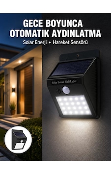 Northcity 20 Led Solar Aydınlatma - Su Geçirmez Pır Hareket Sensörlü Dış Mekan Güvenlik Işığı Northcity 20 Led Solar Aydınlatma - Su Geçirmez Pır Hareket Sensörlü Dış Mekan Güvenlik Işığı