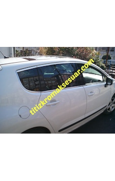 Peugeot 3008 Krom Cam Altı Çıtası Aksesuarı 8 P. P. Çelik Peugeot 3008 Krom Cam Altı Çıtası Aksesuarı 8 P. P. Çelik