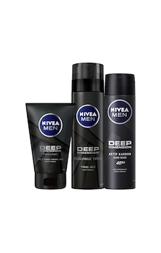 Nivea Men Deep Sakal Ve Yüz Jeli 100 ML + Tıraş Jeli 200 ML + Sprey Deodorant 150 ML Nivea Men Deep Sakal Ve Yüz Jeli 100 ML + Tıraş Jeli 200 ML + Sprey Deodorant 150 ML