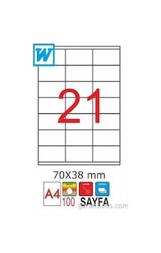 Goldmoon 2088 Laser A4 Sayfa Etiketi 70X38MM 100'lü Paket Goldmoon 2088 Laser A4 Sayfa Etiketi 70X38MM 100'lü Paket