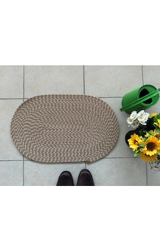 Jüt Düz Banyo Paspası Oval 45 X 75 Bej
