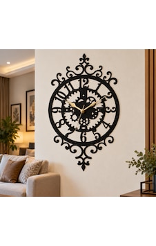 Siyah Mdf Dişli Çarklı Vintage Duvar Saati Mekanizmalı 30x40 Cm 3 Mm Siyah Mdf Dişli Çarklı Vintage Duvar Saati Mekanizmalı 30x40 Cm 3 Mm