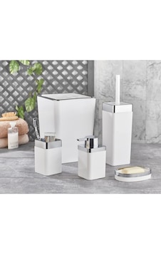 Noble Life Plus 5 Parça Akrilik Metalize Kaplamalı Lüx Banyo Seti Beyaz Beyaz Noble Life Plus 5 Parça Akrilik Metalize Kaplamalı Lüx Banyo Seti Beyaz Beyaz