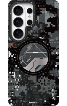 Galaxy S26 Ultra Uyumlu Kılıf M-safe Şarj Özellikli Youngkit Camouflage Sykell Serisi Kapak Siyah