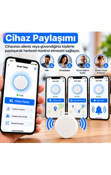 Akıllı Bluetooth Konum Takip Cihazı İos Ve Android Uyumlu Anahtar Çanta Valiz Bulucu Sesli Uyarılı Mini