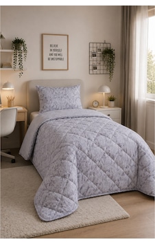Elegant, Kapitone Tek Kişilik Yatak Örtüsü / Pike Gri Çift Yönlü Kullanım Çok Amaçlı Örtü 160x200 Cm 1 Adet Yastık Kılıfı Elegant, Kapitone Tek Kişilik Yatak Örtüsü / Pike Gri Çift Yönlü Kullanım Çok Amaçlı Örtü 160x200 Cm 1 Adet Yastık Kılıfı