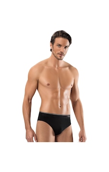 Erdem Erkek Pamuklu Külot Elastan Lastikli Slip 3'lü Paket 1340 Siyah Erdem Erkek Pamuklu Külot Elastan Lastikli Slip 3'lü Paket 1340 Siyah