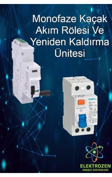Monofaze Kaçak Akım Rölesi Ve Yeniden Kurma Ünitesi