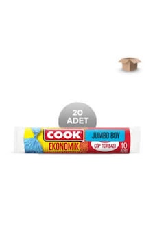 Cook Ekonomik Jumbo Boy Çöp Torbası 80 X 110 Cm 1 Koli 20 Paket Cook Ekonomik Jumbo Boy Çöp Torbası 80 X 110 Cm 1 Koli 20 Paket