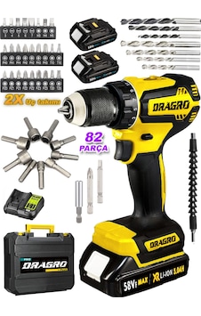 Dragro Alman DRG-58VF Darbeli Şarjlı Matkap Akülü Vidalama Dragro Alman DRG-58VF Darbeli Şarjlı Matkap Akülü Vidalama