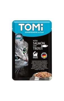Tomi - 300 - Kedi Somon & Alabalık Pouch - Spt-gld - Mama 100gr Tomi - 300 - Kedi Somon & Alabalık Pouch - Spt-gld - Mama 100gr