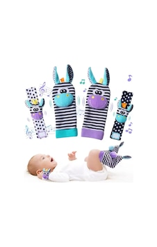 Bebek Bilek Çıngırak Çorap Oyuncakları, Yeni Doğan Ayak Bulucu Ve Bilek Çıngırak Seti Çok Renkli Bebek Bilek Çıngırak Çorap Oyuncakları, Yeni Doğan Ayak Bulucu Ve Bilek Çıngırak Seti Çok Renkli