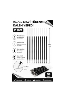 Siyah Plastik Tükenmez Kalem Yedeği 10 Adet 10.7 Cm Tükenmez Kalem İçi Yedek Plastik Tükenmez Kalem İçi Okul Ofis Jel Siyah Plastik Tükenmez Kalem Yedeği 10 Adet 10.7 Cm Tükenmez Kalem İçi Yedek Plastik Tükenmez Kalem İçi Okul Ofis Jel