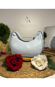 Amoura Retro Parlak Yarım Ay/hilal Çanta Buz Mavi Amoura Retro Parlak Yarım Ay/hilal Çanta Buz Mavi