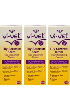 Vivet Tüy Sarartıcı Krem 3 x 70 ML Vivet Tüy Sarartıcı Krem 3 x 70 ML