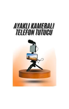 Telefon - 366 - Tutucu Mini Mikrofonlu Tripod Vlog - Csmo-tex - Çekim Video Telefon - 366 - Tutucu Mini Mikrofonlu Tripod Vlog - Csmo-tex - Çekim Video
