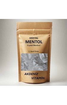 Akdeniz Vitamin Saf Kristal Mentol Crystal Menthol 100 G Akdeniz Vitamin Saf Kristal Mentol Crystal Menthol 100 G