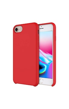 Apple Uyumlu iPhone Buff 8 7 İle Rubber Fit Kılıf Red Apple Uyumlu iPhone Buff 8 7 İle Rubber Fit Kılıf Red