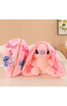 Fermuarlı Lilo Stitch Peluş Oyuncak 30cm Stich İthal Tüylü Peluş Ayı Uyku Arkadaş Çok Renkli