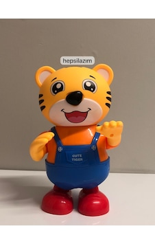 Sesli Dans Eden Işıklı Pilli Mutlu Oyuncak Kaplan 20 Cm