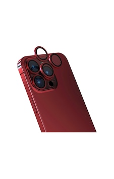 Forzacase Apple Uyumlu iPhone 11 Pro Max İle Kamera Camı Lens Koruyucu Halka Seti - Fc381 Kırmızı