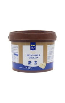 Metro Chef Beyaz Damla Çikolata 2500 G