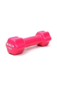 Delta 1 KG x 1 Adet Deluxe Pvc Kaplama Fuşya Demir Dambıl