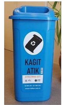 Sıfır Atık Projesi Kağıt Atık Kovası 60 Lt Sıfır Atık Projesi Kağıt Atık Kovası 60 Lt