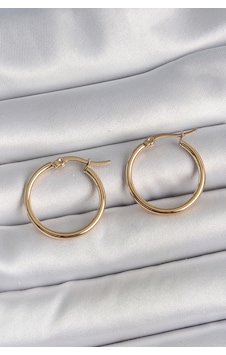 316 Çelik Gold Renk 22mm Kadın Halka Model Kadın Küpe Renkli 316 Çelik Gold Renk 22mm Kadın Halka Model Kadın Küpe Renkli